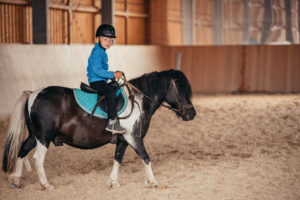 Reitunterricht auf Pony für Kinder